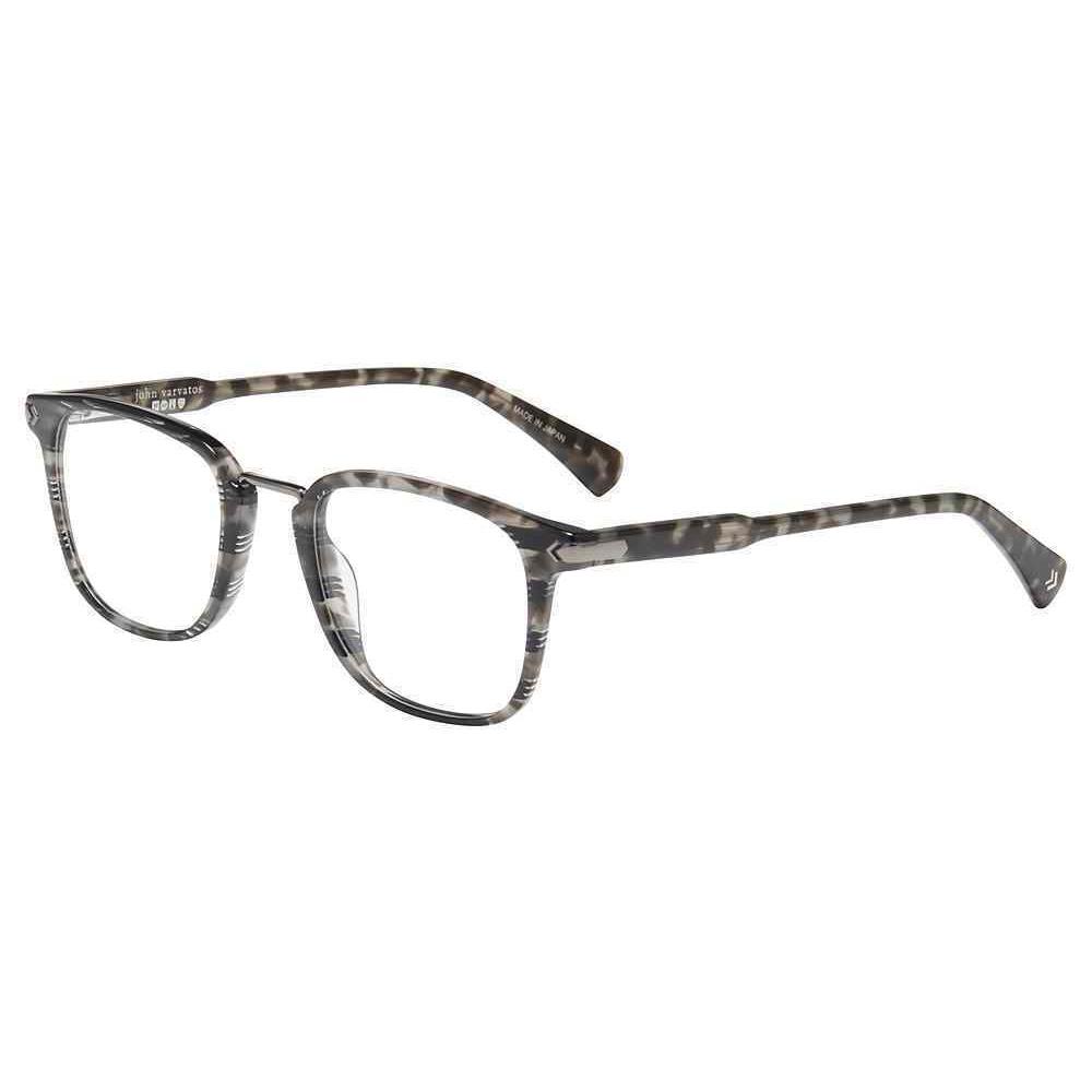 John Varvatos VJV423 Eyeglasses Eye Glasses 0SSM Striped-smoke 49m