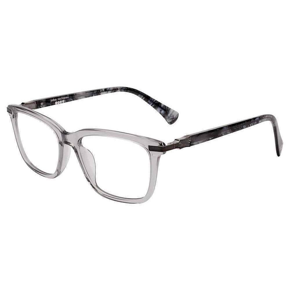 John Varvatos VJV428 Eyeglasses Eye Glasses 0GRY Grey-crystal 52mm