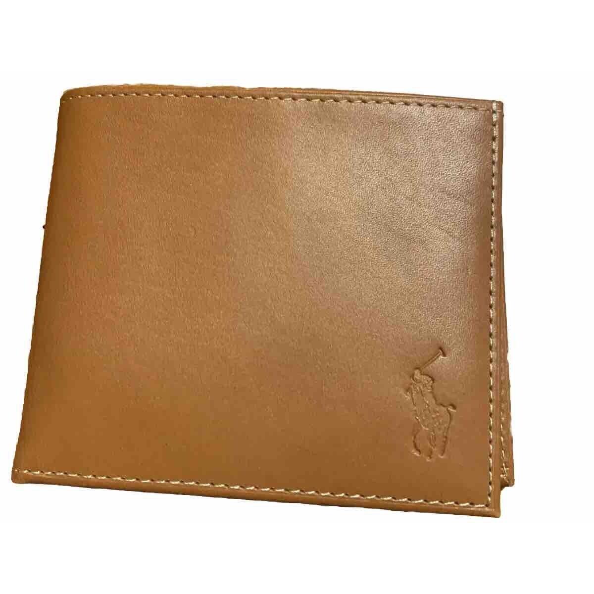 Polo Ralph Lauren Wallet Bifold Pony Light Brown