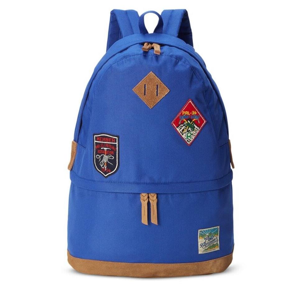 Polo Ralph Lauren Royal Blue Ranger Mountaineer Suede Trim Backpack