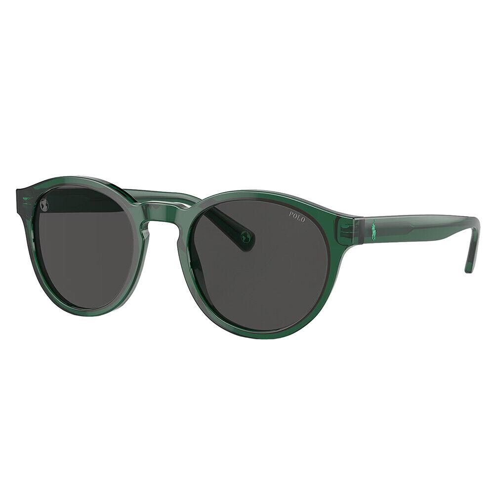 Polo Ralph Lauren PH 4192 608487 Shiny Transparent Green Plastic Sunglasses
