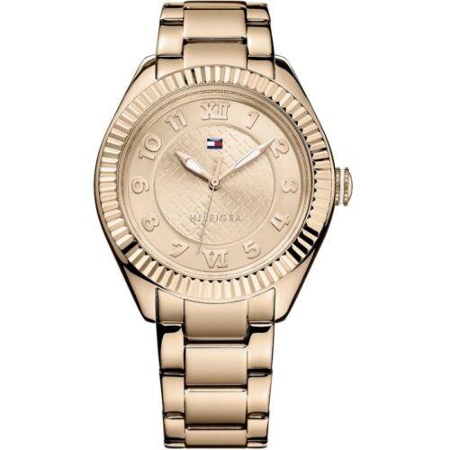 Tommy Hilfiger Women`s 1781344 Casual Sport Rose-gold Analog Wrist Watch - Gold