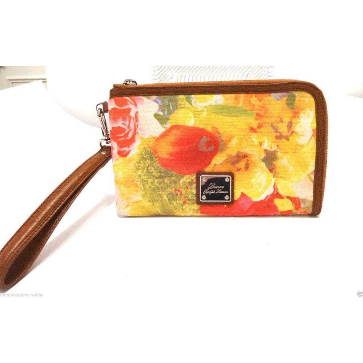 Lauren BY Ralph Lauren Vintage Floral Print Wristlet or Small Clutch