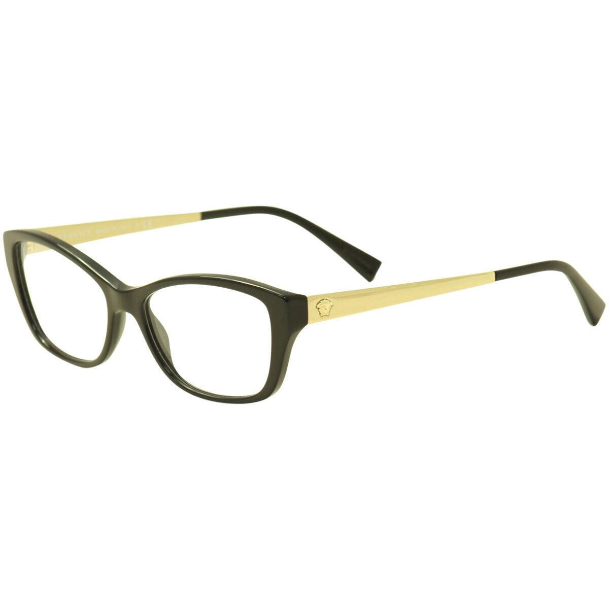 Versace Women`s Eyeglasses 3236 GB1 Black/gold Full Rim Optical Frame 54-mm