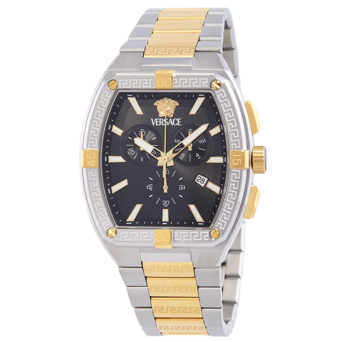 Versace Chronograph Quartz Black Dial Men`s Watch VESP00524
