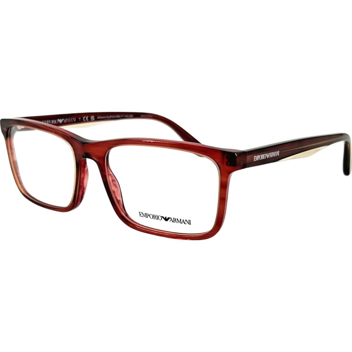 Emporio Armani EA3227 Mens Plastic Eyeglass Frame 6053 Shiny Bordeaux 56-17