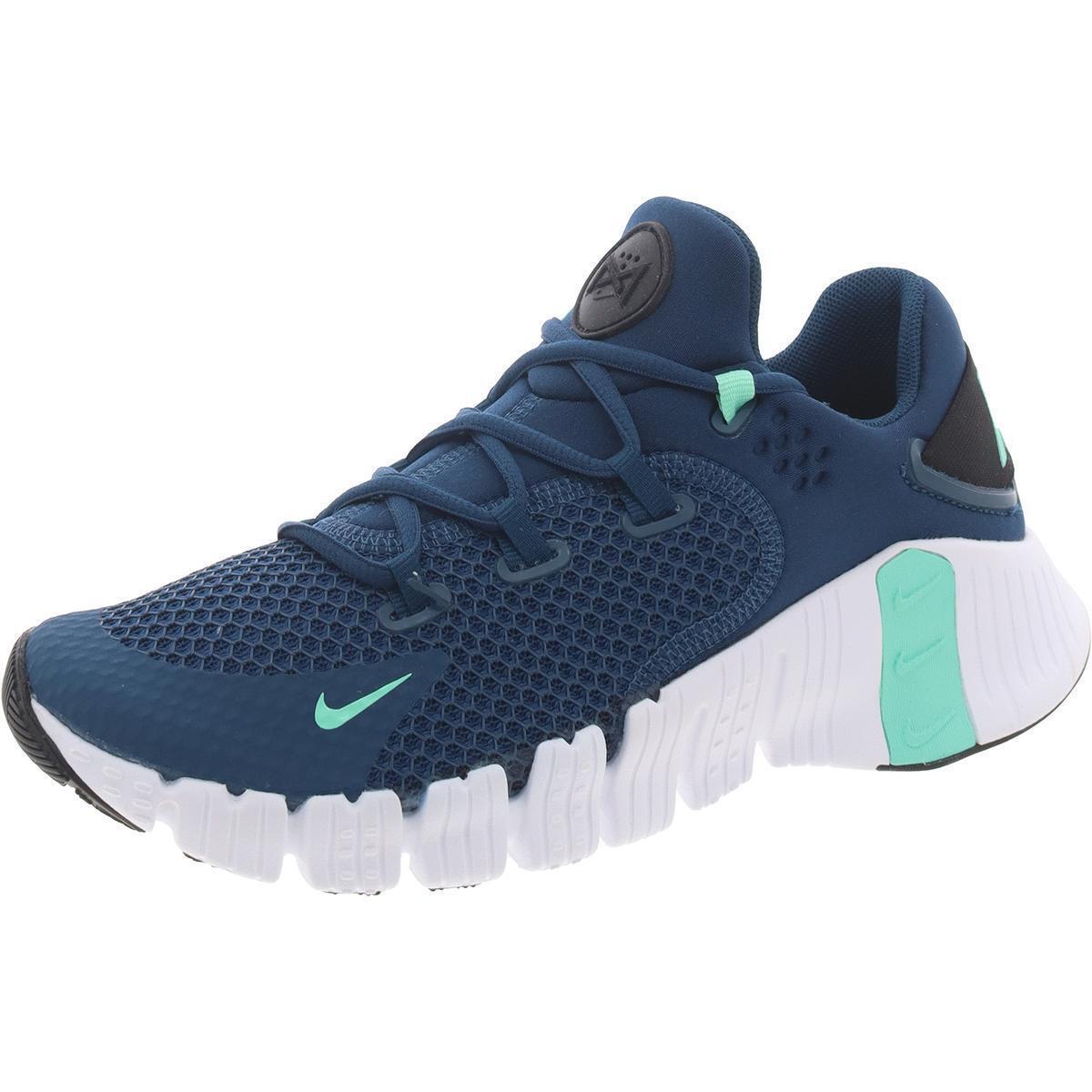 Nike Womens Metcon 4 Gym Fitness Trainer Running Shoes Sneakers Bhfo 4458 - Valerian Blue/Green Glow-Black