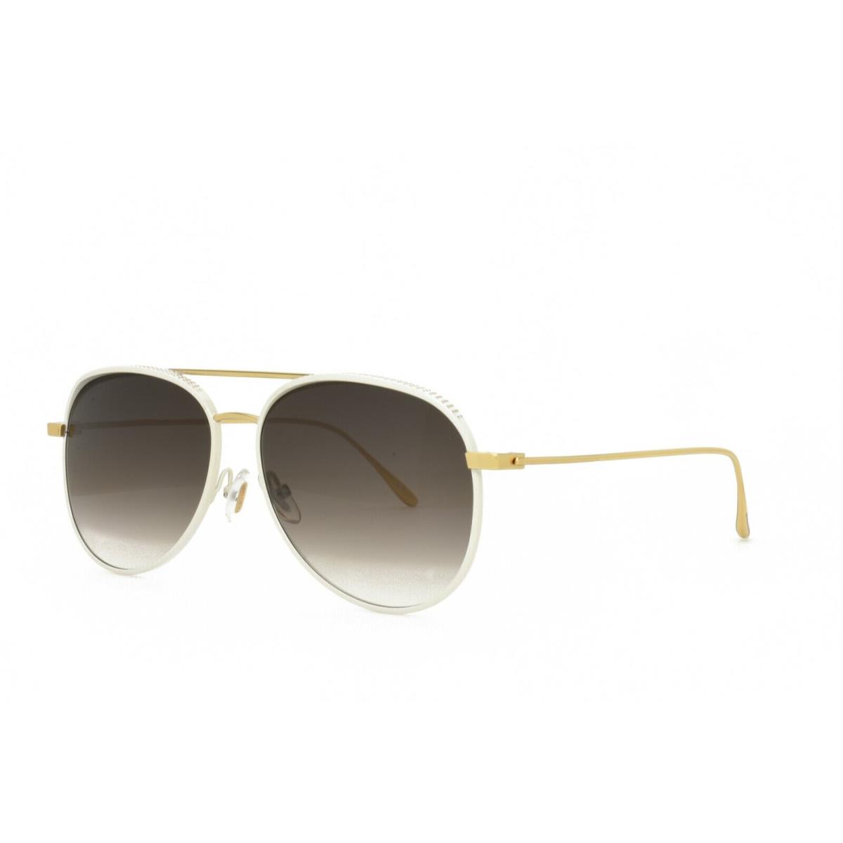 Jimmy Choo Reto/s Onr JS Women`s Sunglasses White Gold Aviator 57-14-140