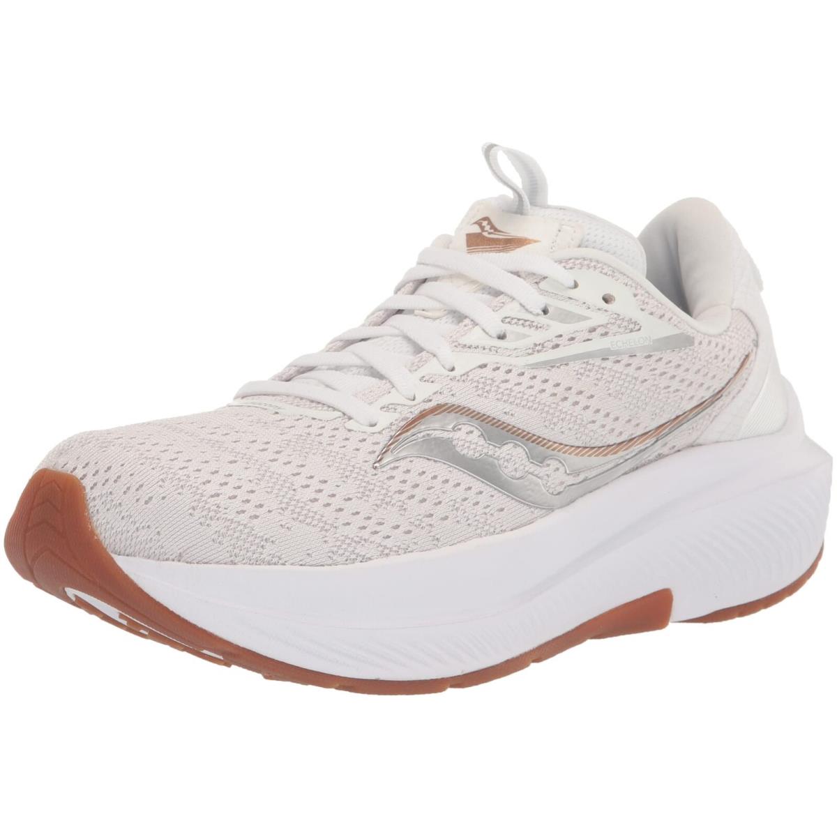 Saucony Mens Echelon 9 Running Shoe White/gum 7.5 US White/Gum