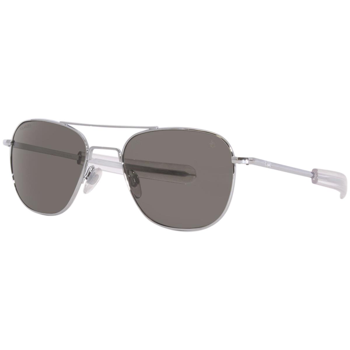 American Optical Pilot Gygp Sunglasses Silver/grey Polarized Lens 57mm