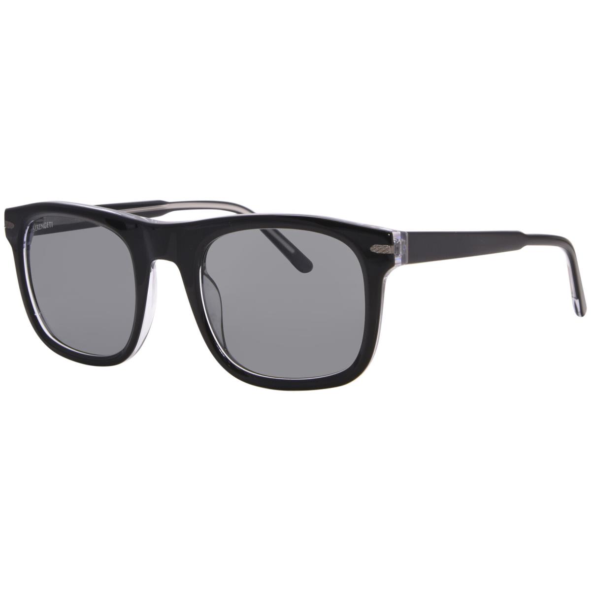 Serengeti Charlton SS576003 Sunglasses Men`s Black Crystal/polarized Smoke 52mm