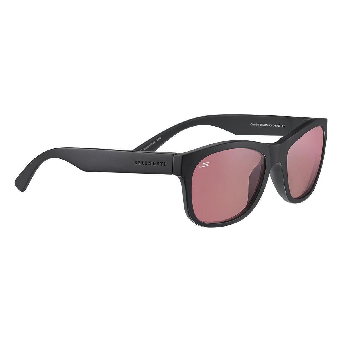 Serengeti Chandler Sunglasses Matte Black Spirit Polarized Sedona