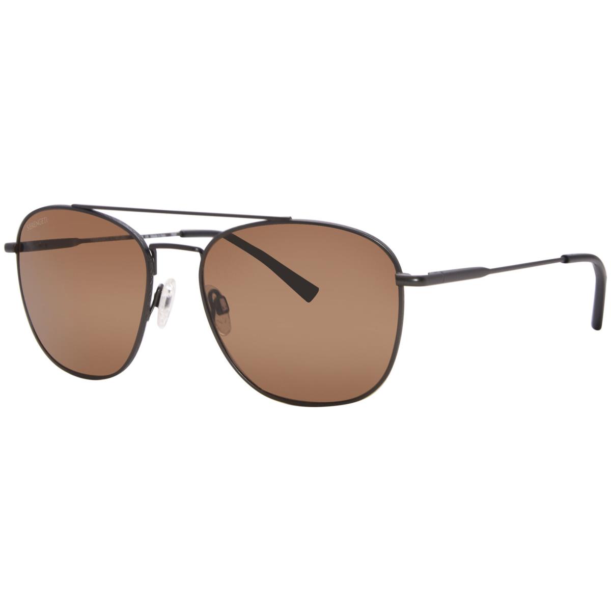 Serengeti Carroll Large SS598004 Sunglasses Men`s Gunmetal/polarized Black-58mm
