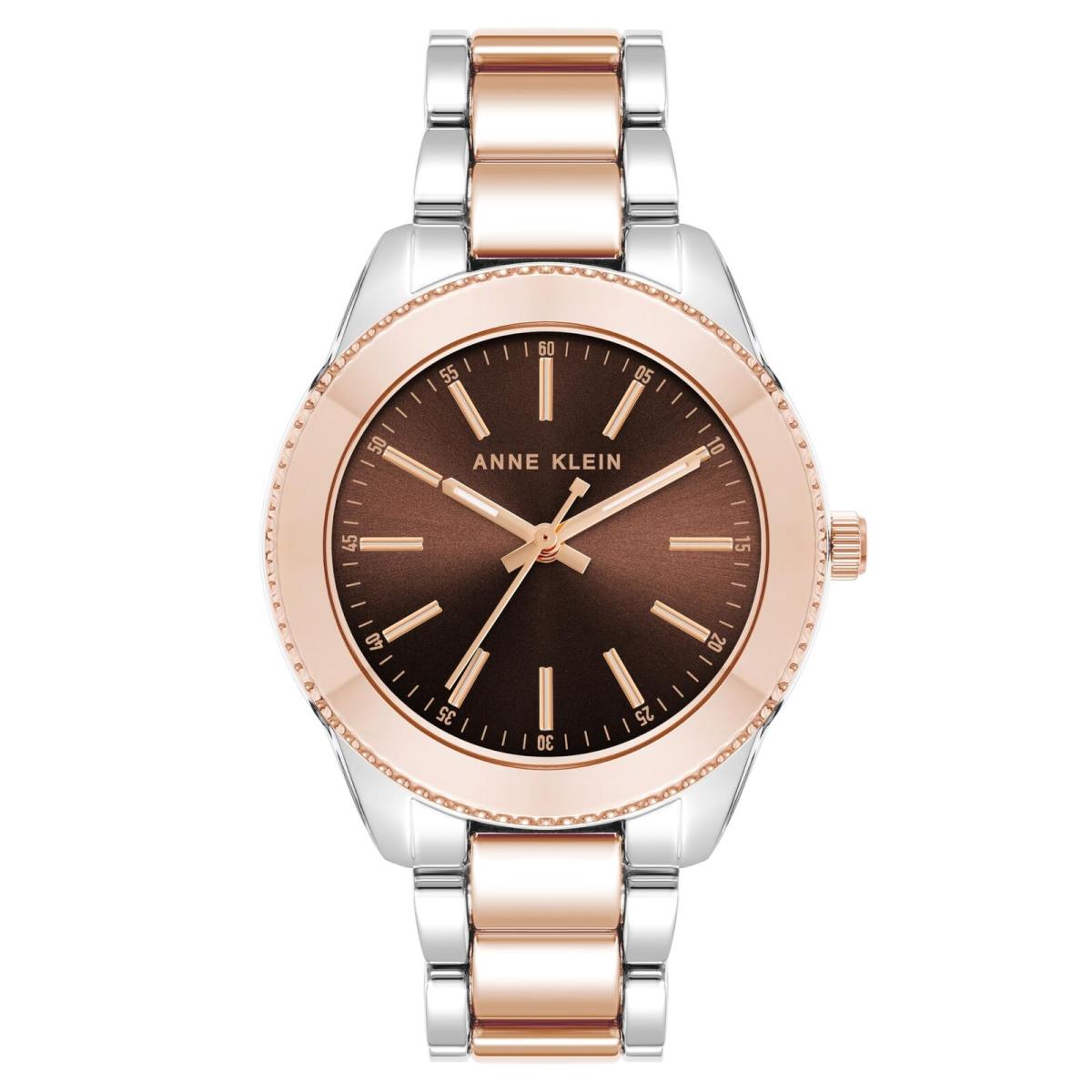 Anne Klein Women`s Bracelet Watch AK/5043BNRT Rose Gold Chocolate Dial