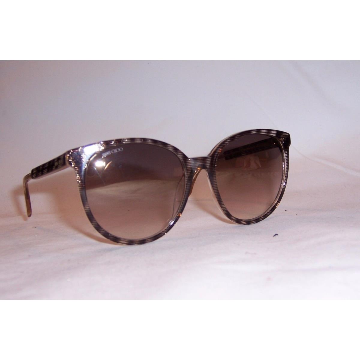 Jimmy Choo Sunglasses Reece/s Lxa-nh Striped Glitter Brown/gold Mirror