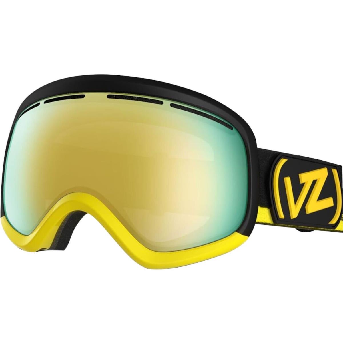 Vonzipper Skylab Snowmobile Frone Sizetbyte Yellow/gold Chrome OS Goggles by VonZipper