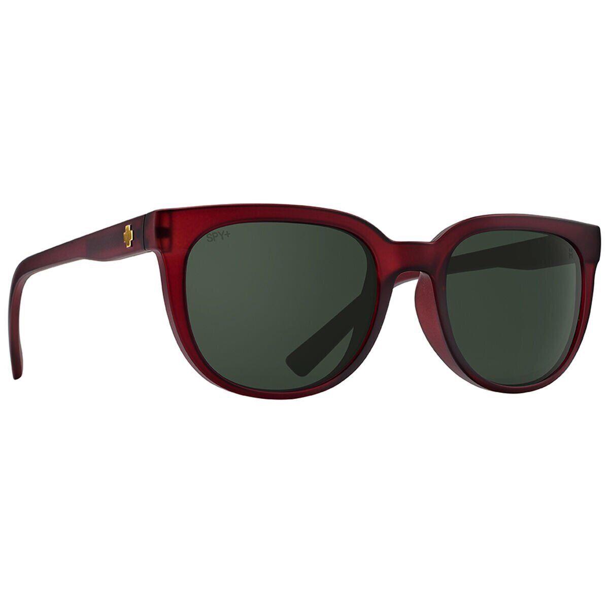 Spy Optics Women`s Bewilder Matte Translucent Sienna Red Sunglasses - Happy Gray Green, Frame: Matte Translucent Sienna Red, Lens: Happy Gray Green