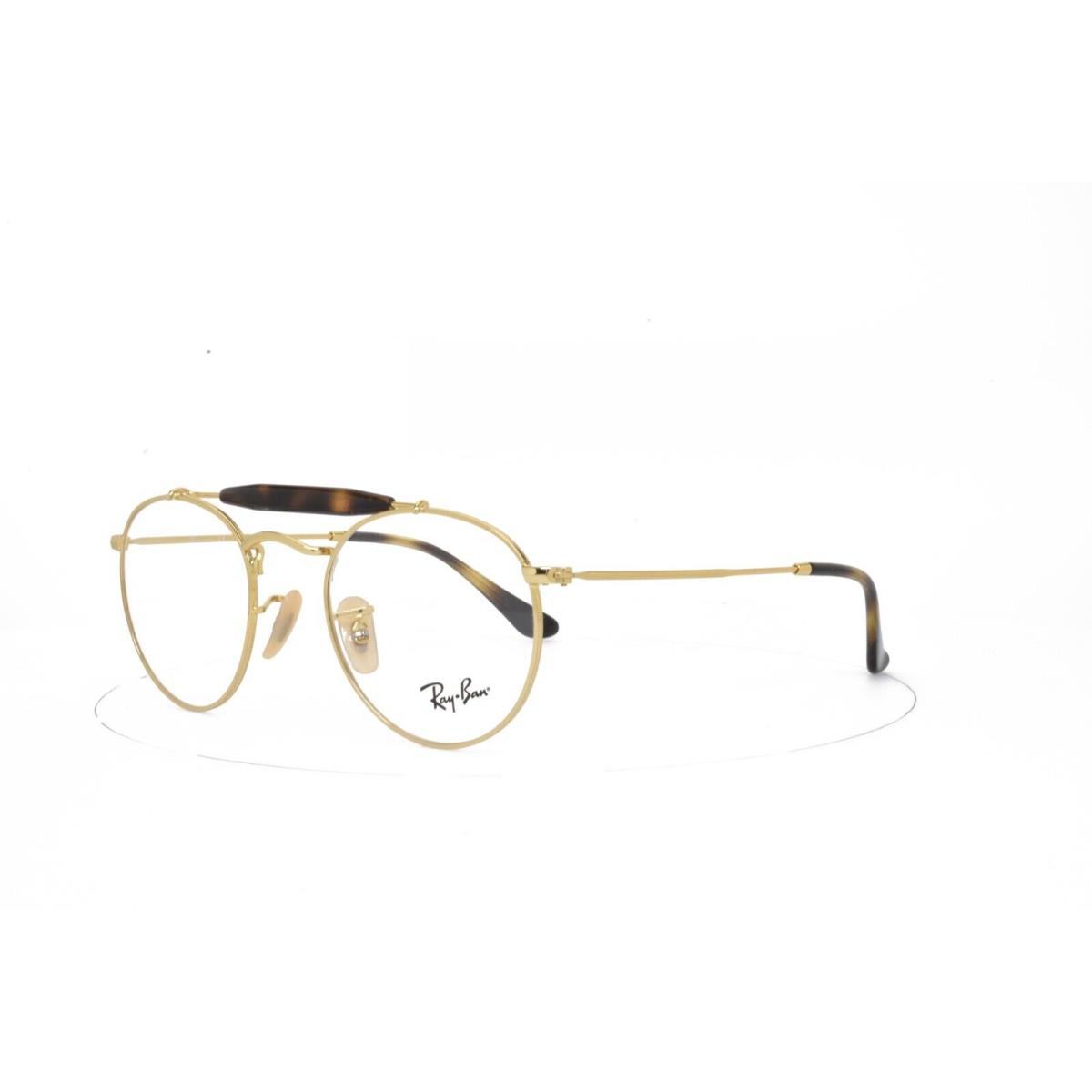 Ray-ban Round Eyeglasses Gold Tortoise 47-21-140 3747V