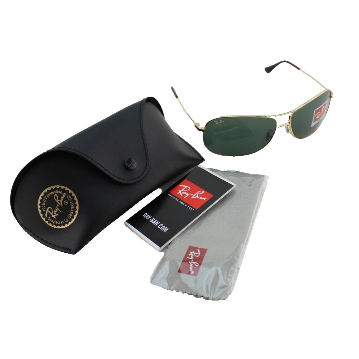 Ray Ban Gold Aviator Style RB3267 64MM UV Protect Sunglasses