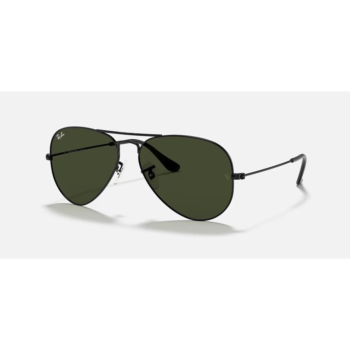 Ray-ban Aviator Black / Green Lens Non Polarized 0RB3025 W0879/58