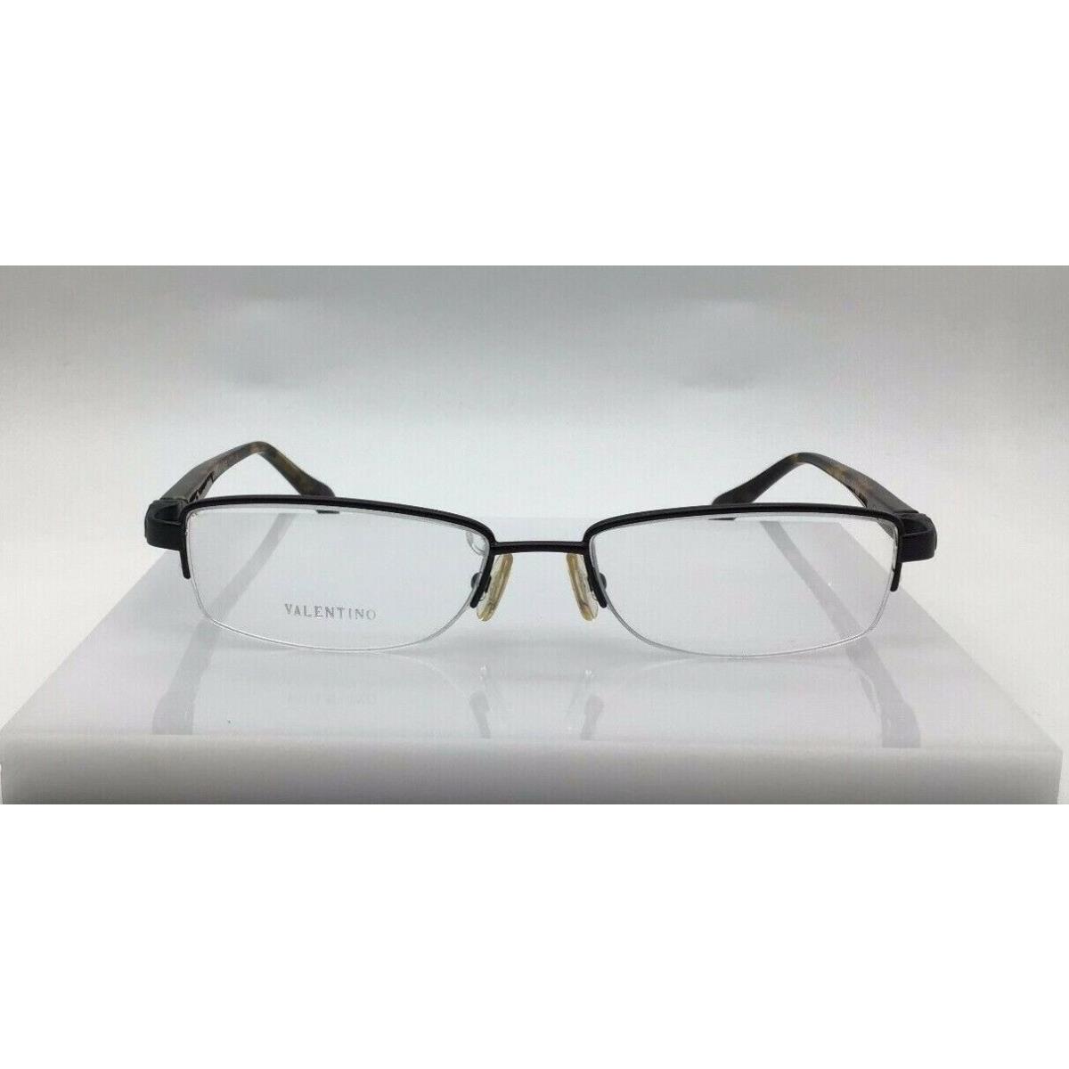 Valentino V 5593 Black 0NJX Metal Semi Rim Eyeglasses Frame 50-16-130 Italy