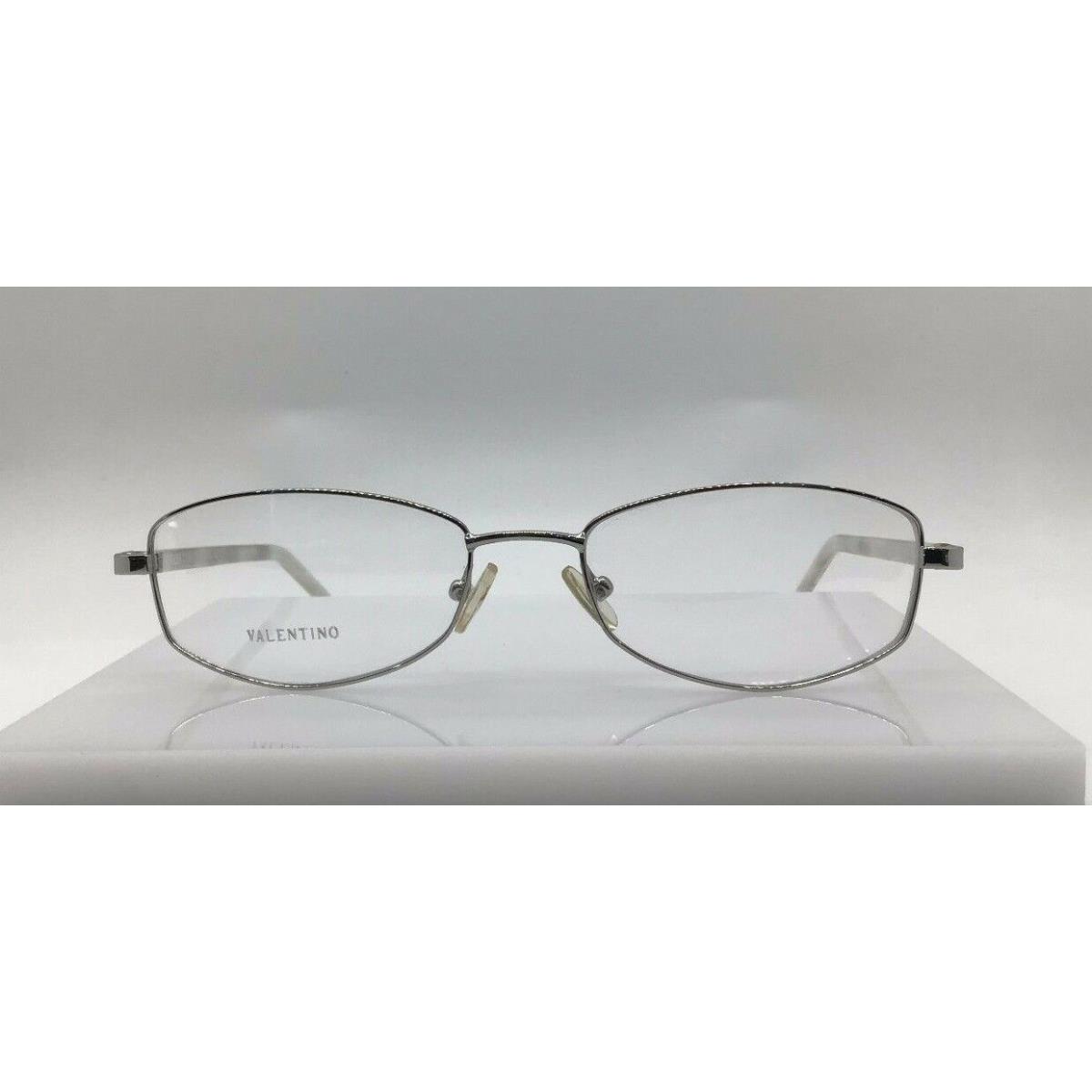 Valentino V 5503/STR Silver 0NEA Metal Eyeglasses Frame 51-17-130 Italy Stones