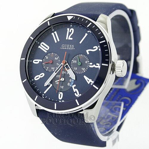 Guess Mens Watch Rally Casual Steel Blue Water Resistant 100M Reloj