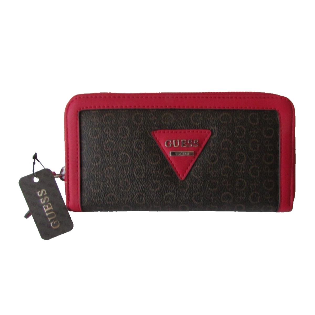 Guess Factory Women s Slim Clutch Wallet Tan Pink Zip