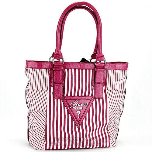 Guess Purse Womens Handbag Island Canary Tote Shopper Pink Logo Sac