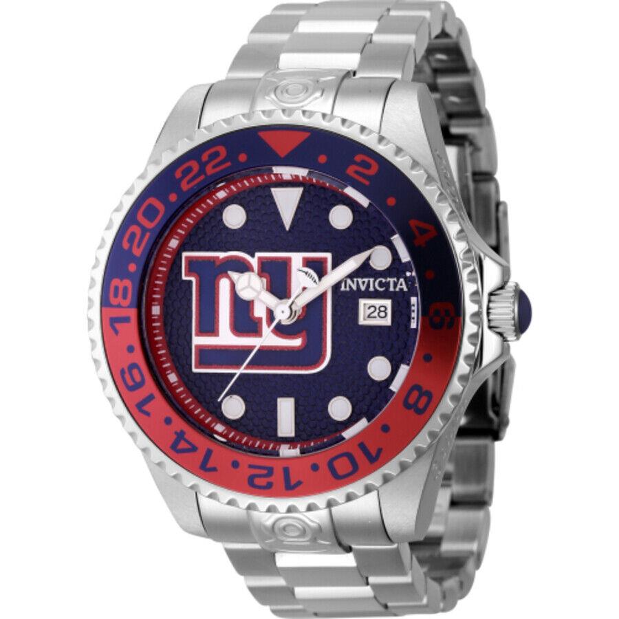 Invicta Nfl York Giants Automatic Date Dive Blue Dial Men`s Watch 45028