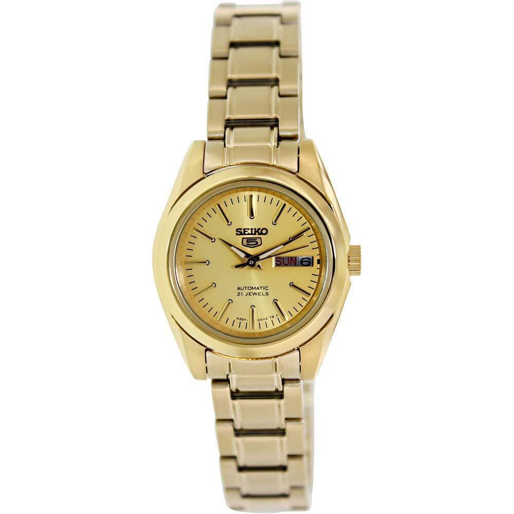 Seiko Series 5 Automatic Gold Dial Ladies Watch SYMK20