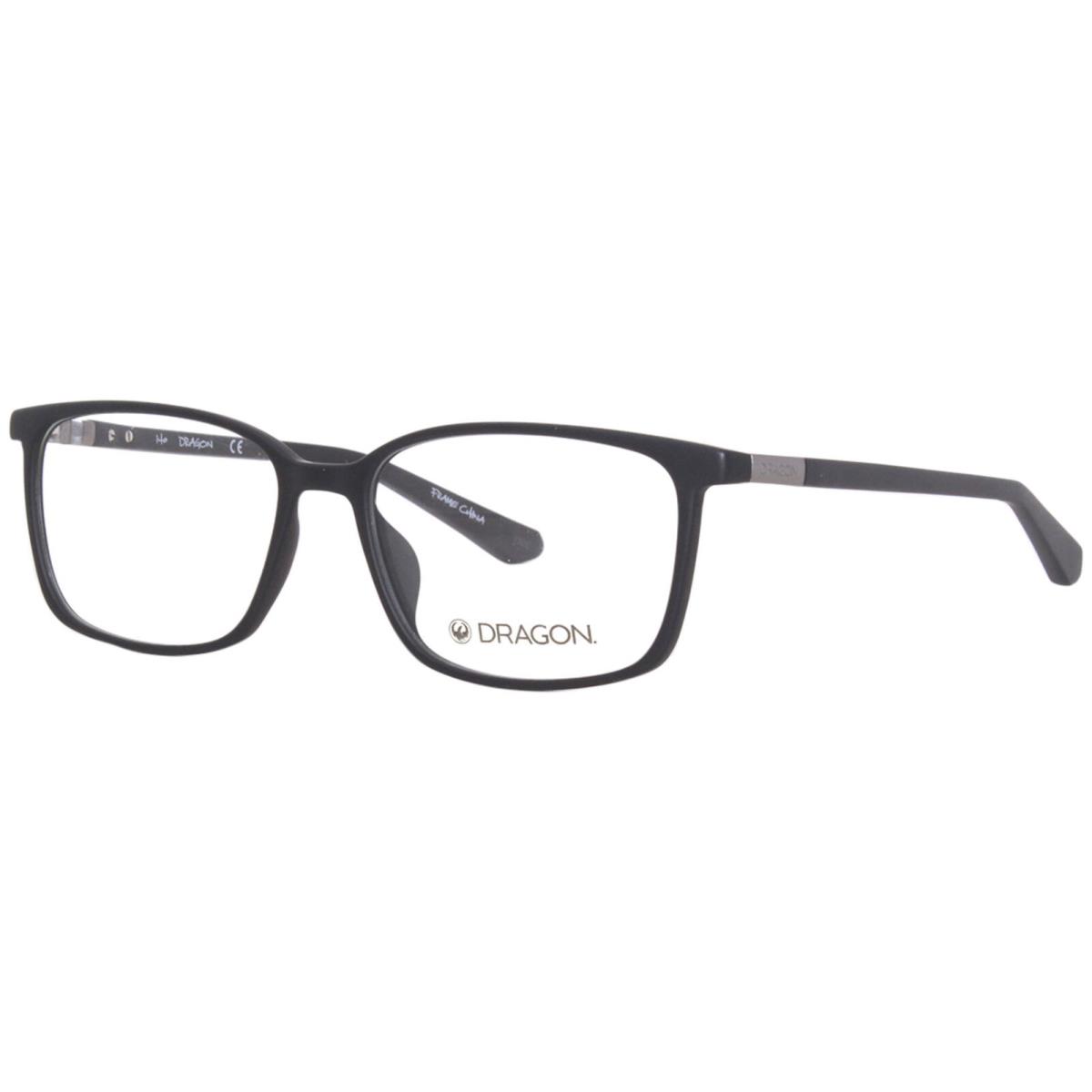 Dragon DR2020 002 Eyeglasses Men`s Matte Black Full Rim Rectangle Shape 54mm