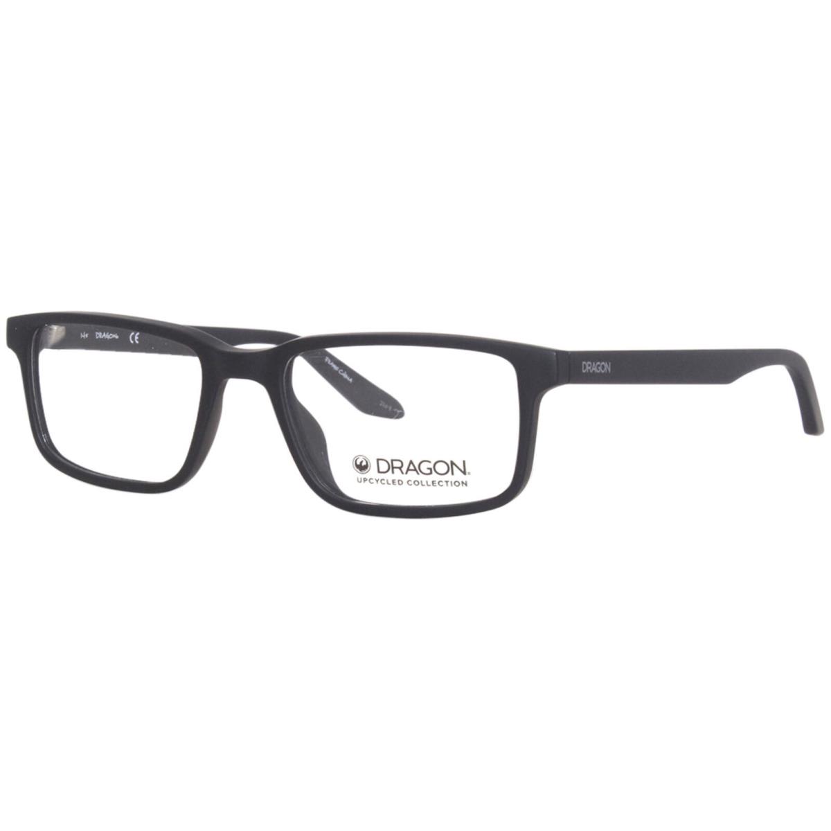 Dragon DR9001 002 Eyeglasses Men`s Matte Black Full Rim Rectangle Shape 56mm