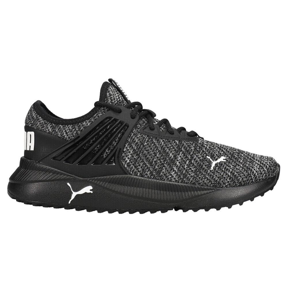 Puma Pacer Future Knit Mu Lace Up Mens Black Sneakers Casual Shoes 384839-02 - Black