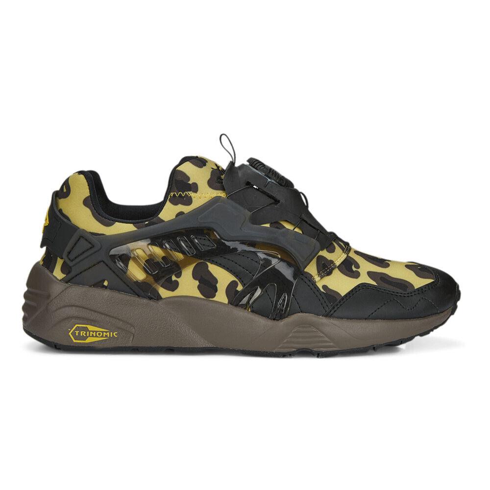 Puma Disc Blaze Leopardcheetah Slip On Womens Black Brown Sneakers Casual Shoe - Black, Brown