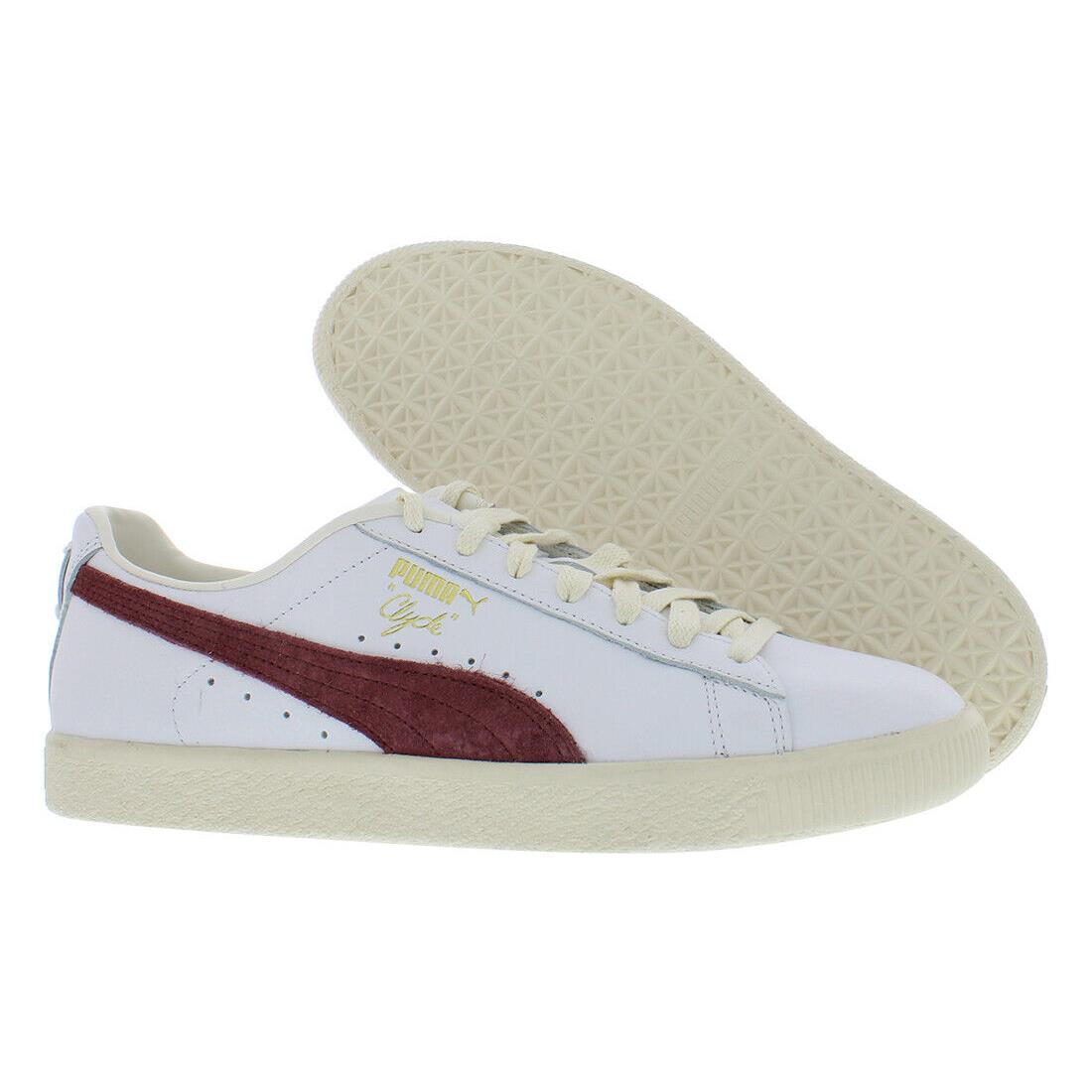 Puma Clyde Base Mens Shoes - White/Violet/Team Gold, Main: White