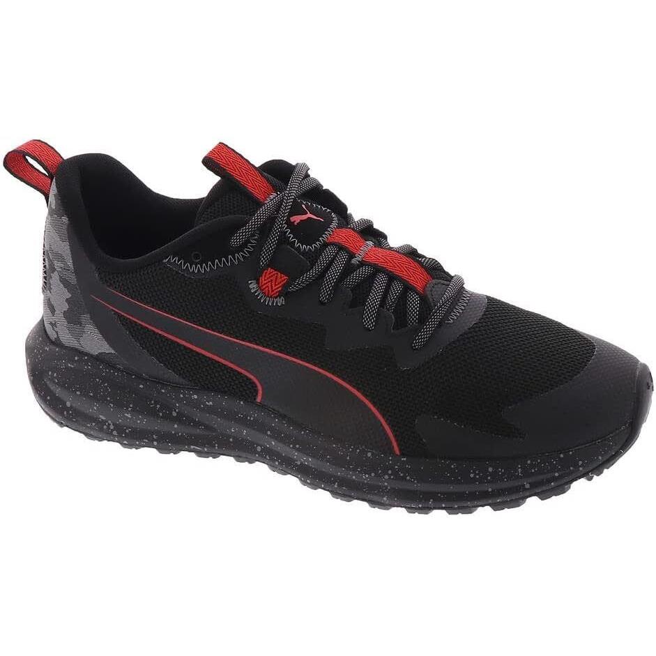 Puma Twitch Runner Trail Camo Mens Running - Black-high Risk Red-castlerock