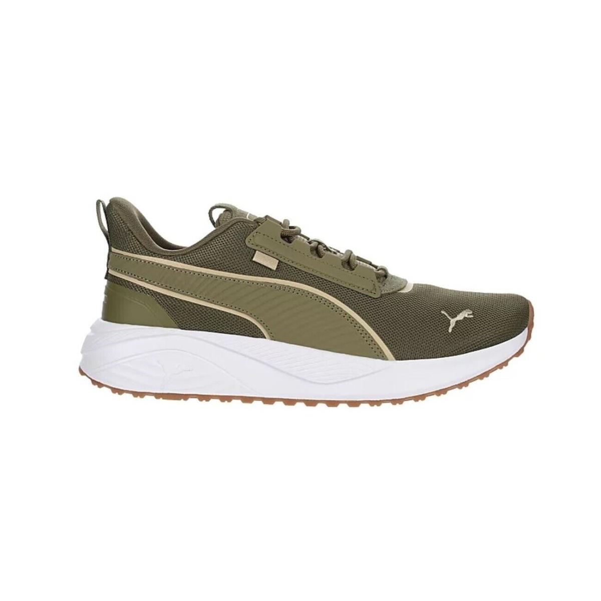 Puma Pacer 23 Street Softfoam+ Men`s Low Top Mesh Athletic Gym Shoes Sneakers - Olive Green