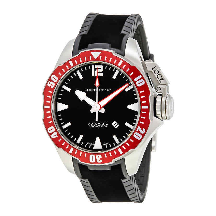 Hamilton Khaki Navy Frogman Automatic Black Dial Men`s Watch H77805335