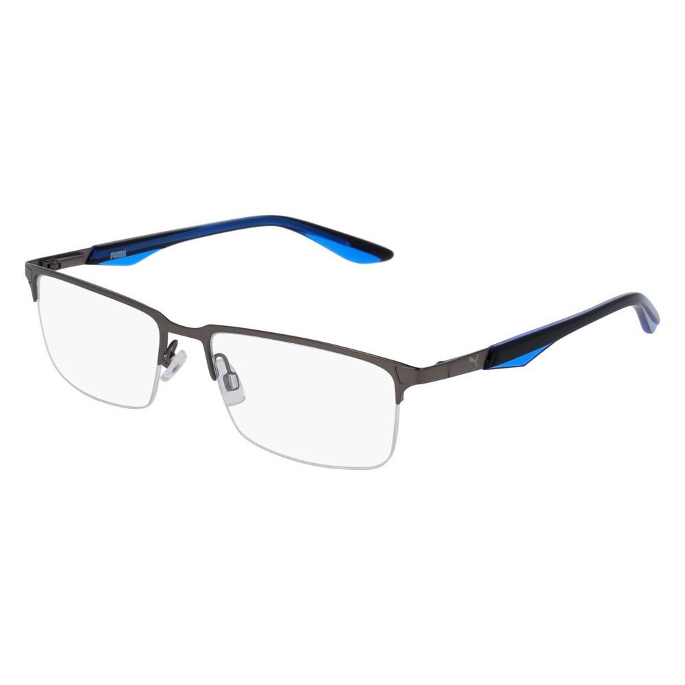 Puma PU0064O Eyeglasses Men Blue Rectangle 54mm