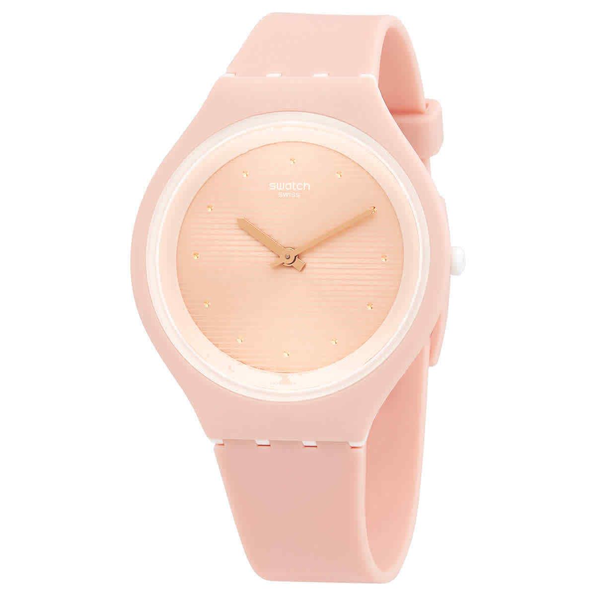 Swatch Skinskin Quartz Pink Dial Ladies Watch SVUT100