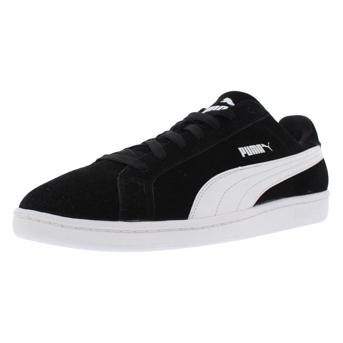 Puma Men`s Smash Suede Lthr Fashion Sneaker Black/white - BLACK/WHITE