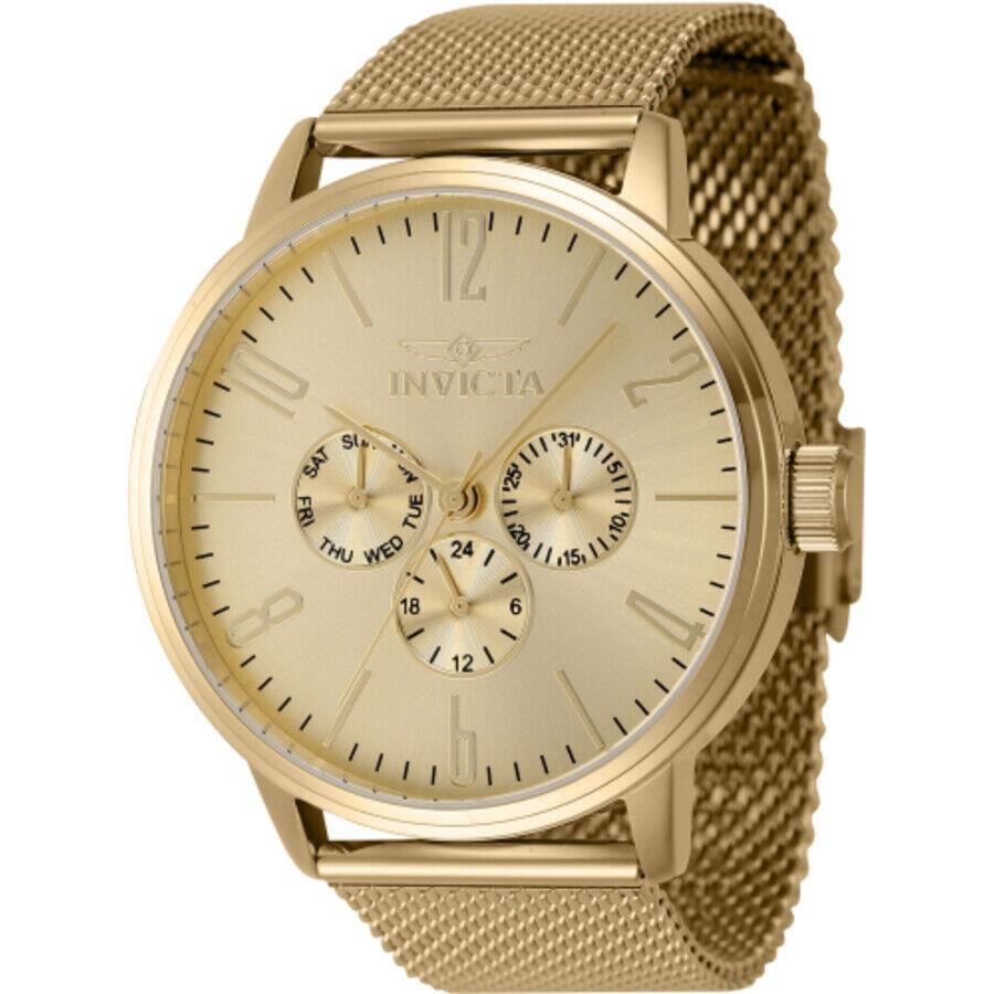 Invicta Specialty Quartz Gold Dial Men`s Watch 47122