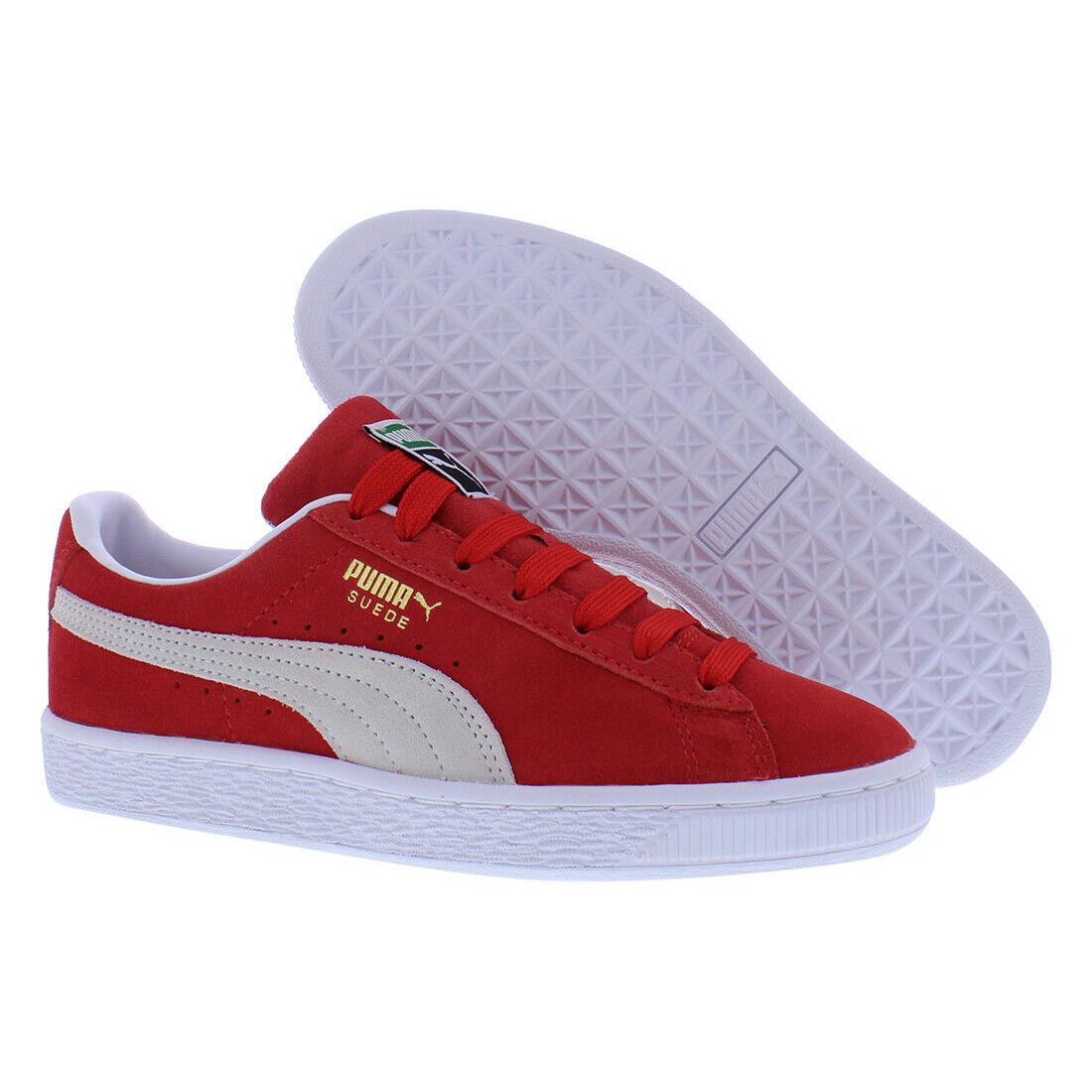 Puma Suede Classic Xxi GS Boys Shoes Size 4 Color: Red/grey - Red/Grey, Main: Red