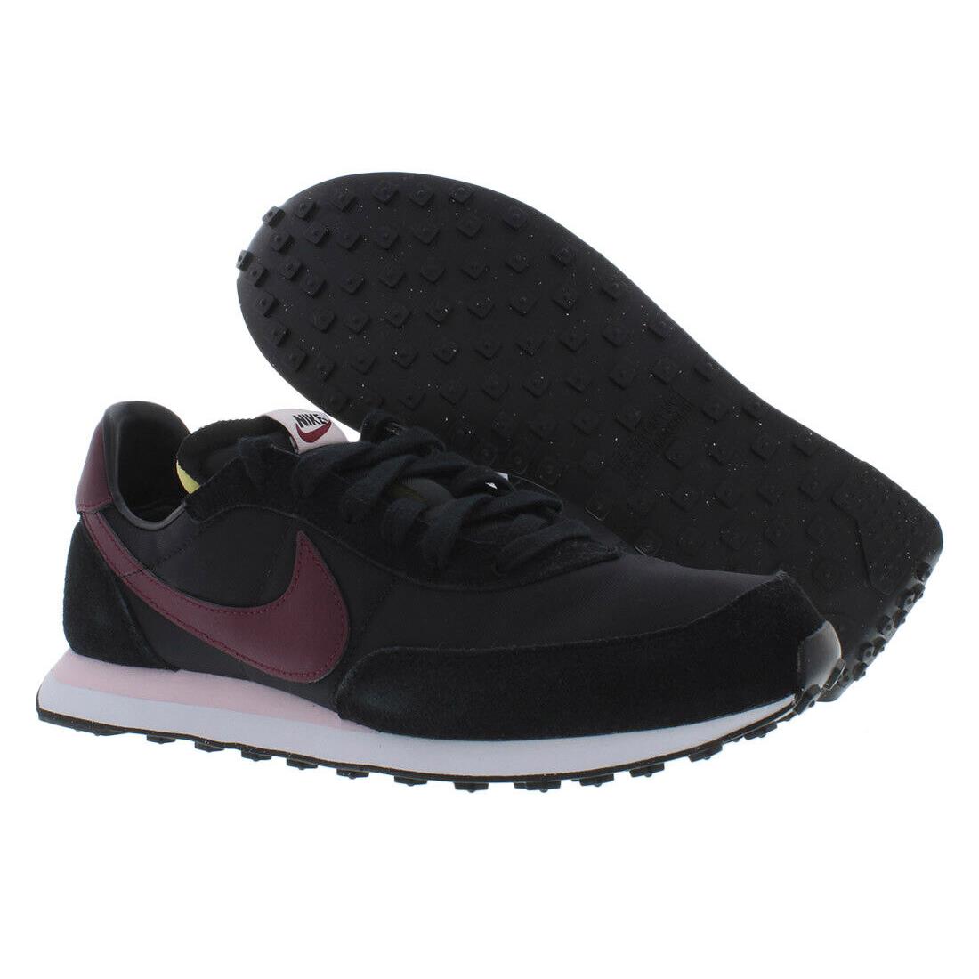 Nike Waffle Trainer 2 Girls Shoes - Black/Maroon/White, Main: Black