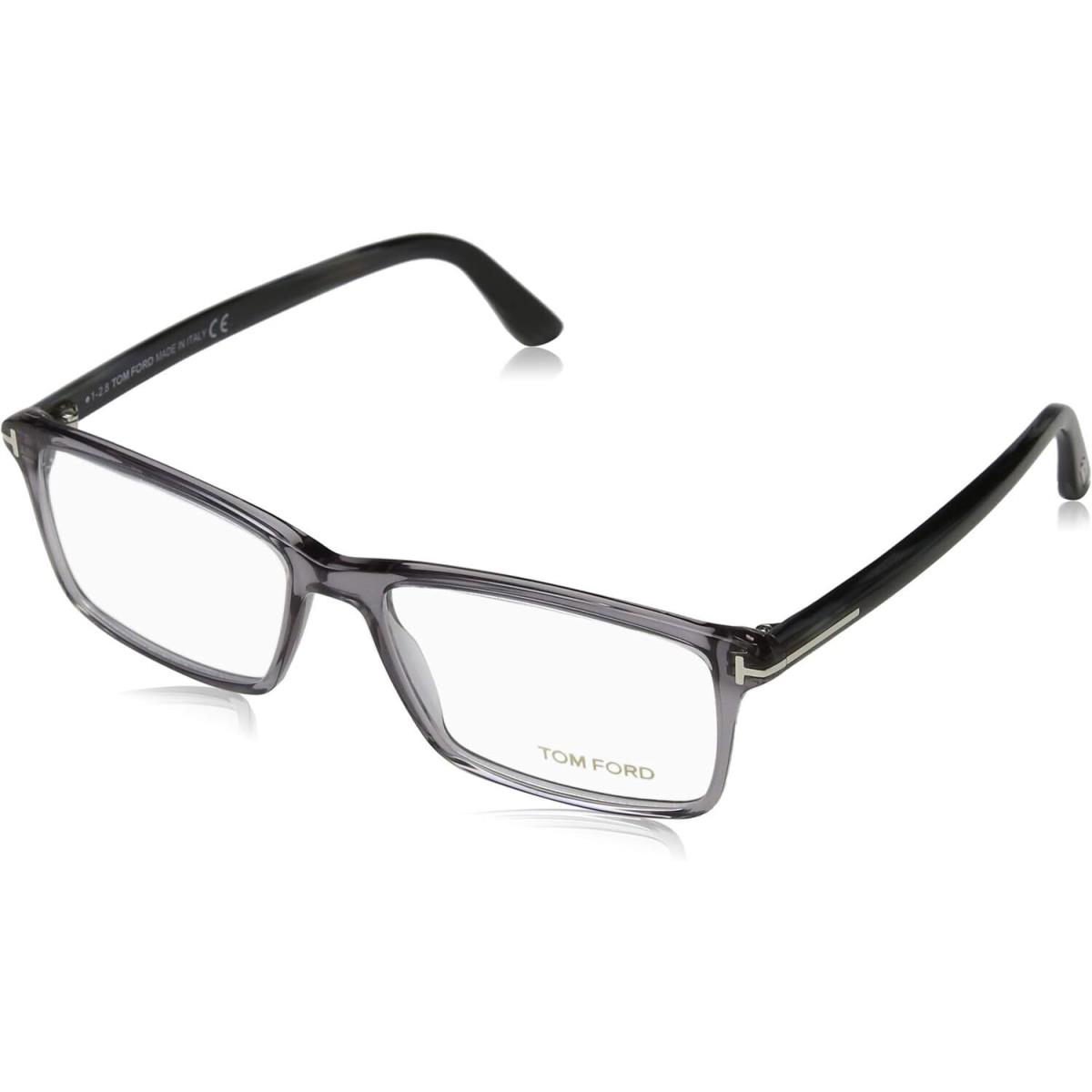 Tom Ford Men`s TF 5408 Rectangular Eyeglasses 56mm Transp. Grey Grey