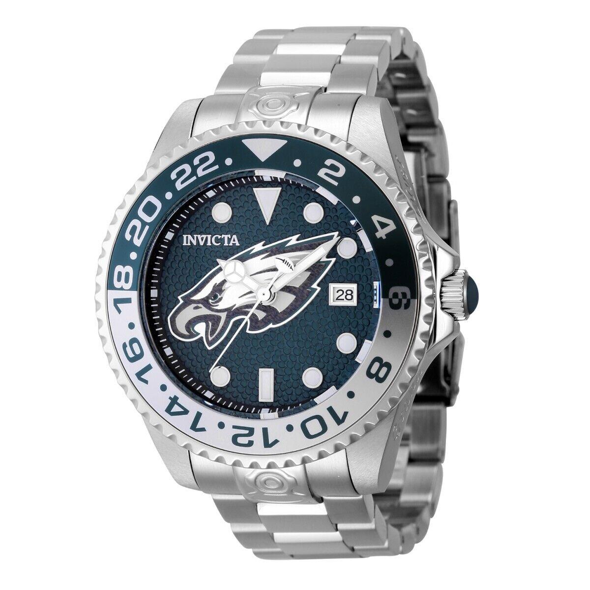 Invicta Nfl Philadelphia Eagles Automatic Men`s Watch - 47mm Steel 45026