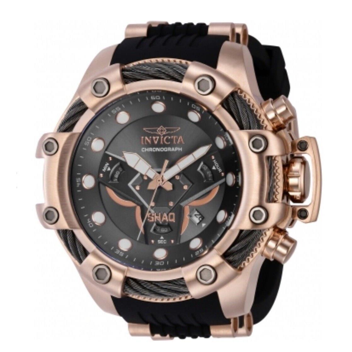 Invicta Shaq Bolt Men`s 58mm Large Rose Gold Black Chronograph Watch 43819