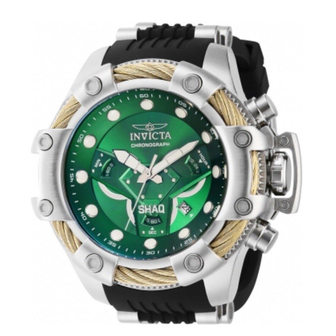 Invicta Shaq Bolt Men`s 58mm Large Green Black Chronograph Watch 43816