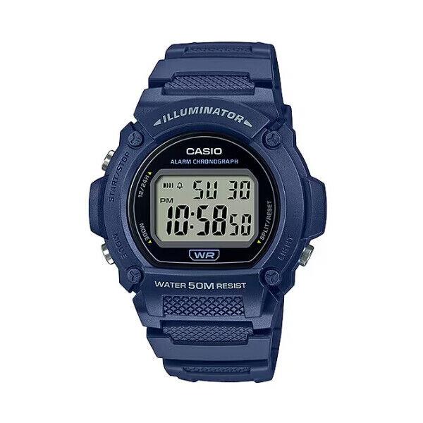 50-Meter Water Resistance 1/100-Second Stop Led Backlight Blue W-219H-2A by Casio